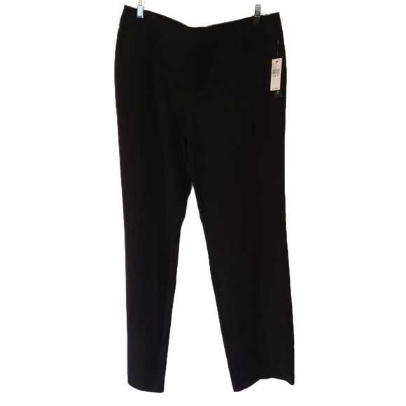 AB Studio NWT Milan Black Low-Rise Subtle Flare Leg Stretch Dress Pants, Size 14 - Picture 4 of 7